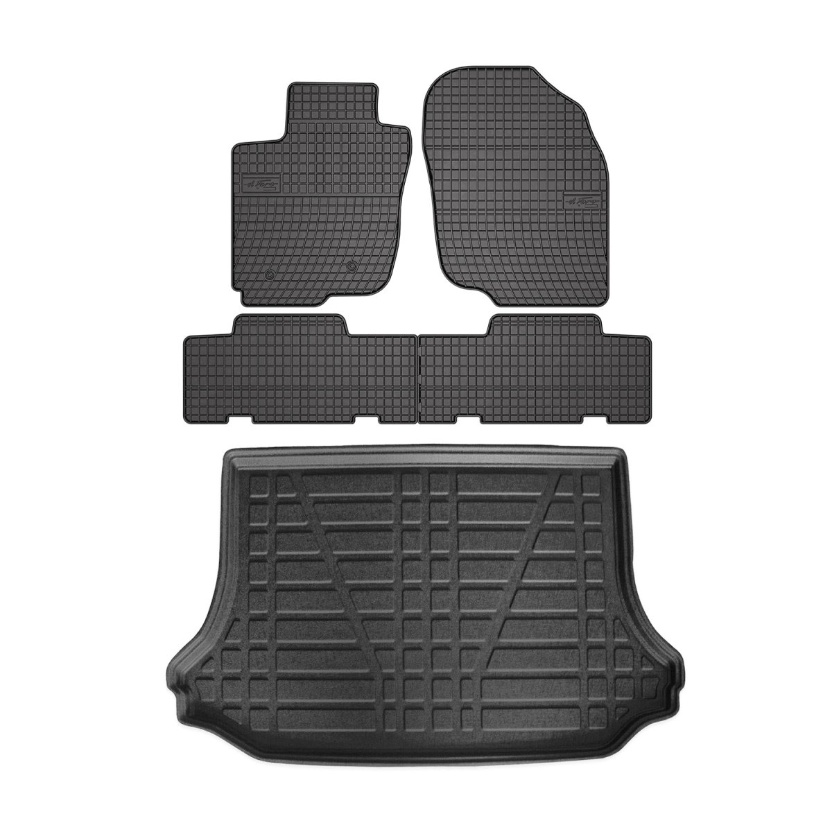 Toyota RAV4 Floor-Trunk Mats - Omac - El-Toro & YPS - Black - '06-'12